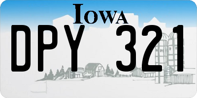 IA license plate DPY321