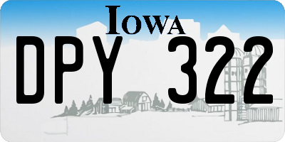 IA license plate DPY322
