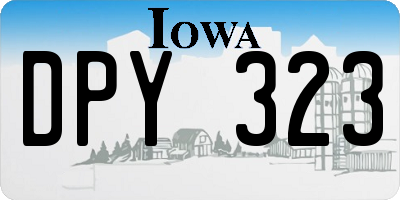 IA license plate DPY323