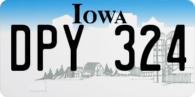 IA license plate DPY324