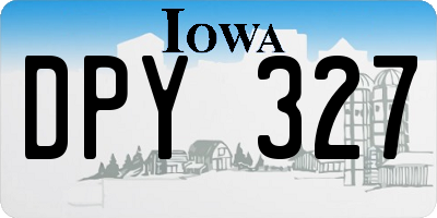 IA license plate DPY327