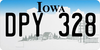 IA license plate DPY328