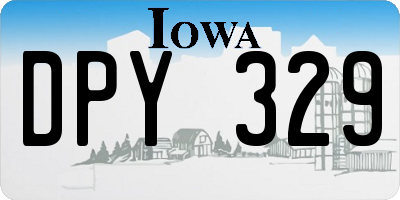 IA license plate DPY329