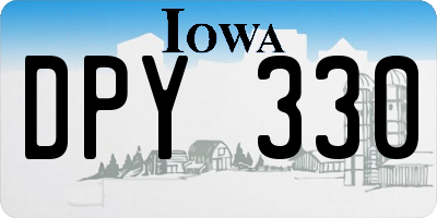 IA license plate DPY330