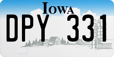 IA license plate DPY331