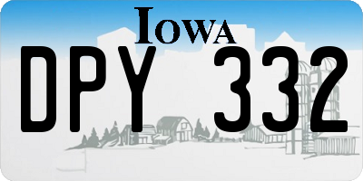 IA license plate DPY332