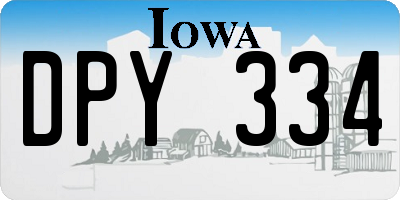 IA license plate DPY334