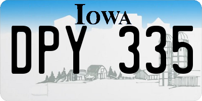 IA license plate DPY335