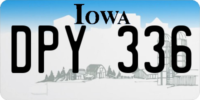 IA license plate DPY336