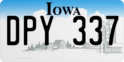 IA license plate DPY337