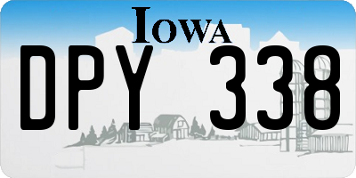 IA license plate DPY338