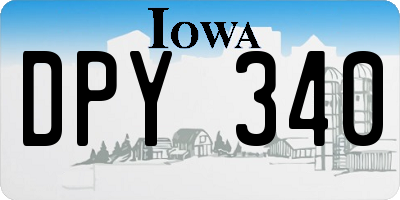 IA license plate DPY340