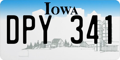 IA license plate DPY341