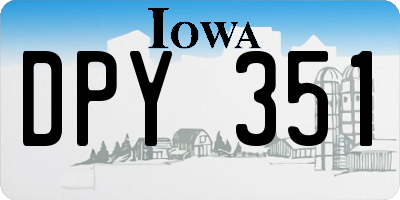 IA license plate DPY351