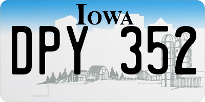 IA license plate DPY352