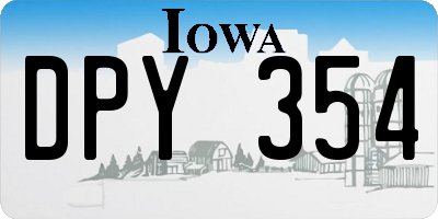 IA license plate DPY354