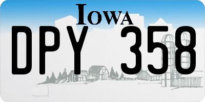 IA license plate DPY358