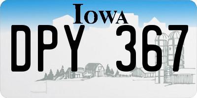 IA license plate DPY367