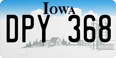 IA license plate DPY368