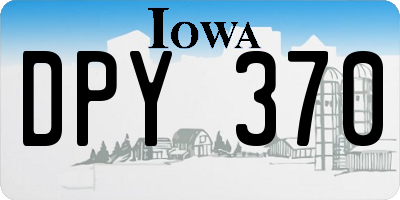 IA license plate DPY370