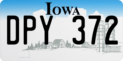 IA license plate DPY372