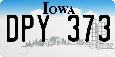IA license plate DPY373