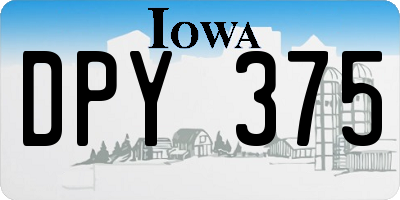 IA license plate DPY375