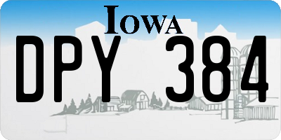 IA license plate DPY384