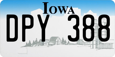 IA license plate DPY388