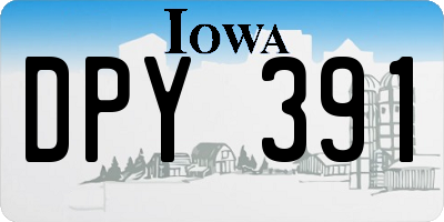 IA license plate DPY391