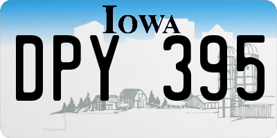 IA license plate DPY395
