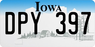 IA license plate DPY397