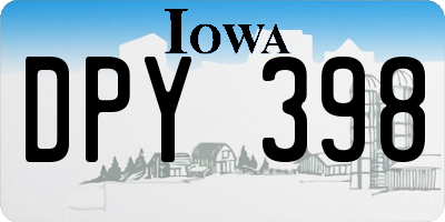 IA license plate DPY398