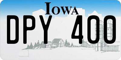 IA license plate DPY400