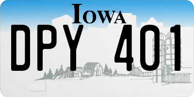 IA license plate DPY401