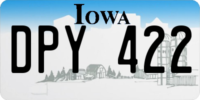 IA license plate DPY422