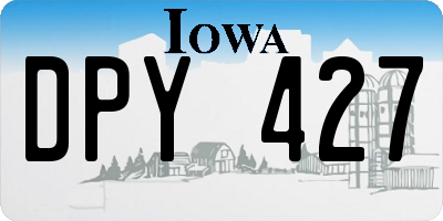 IA license plate DPY427