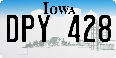 IA license plate DPY428