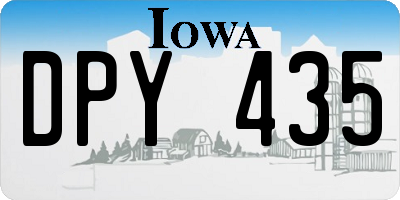 IA license plate DPY435