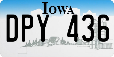 IA license plate DPY436