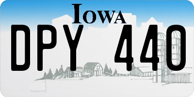 IA license plate DPY440