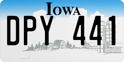 IA license plate DPY441