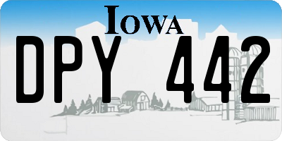 IA license plate DPY442