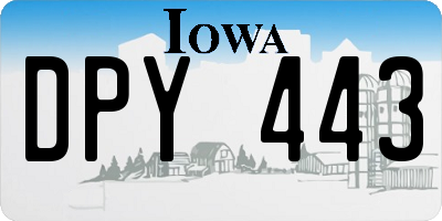 IA license plate DPY443
