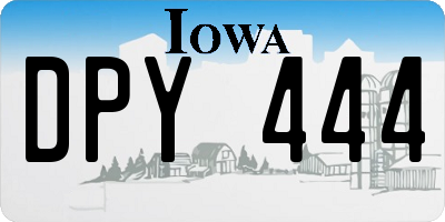 IA license plate DPY444