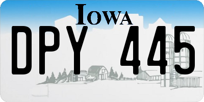 IA license plate DPY445