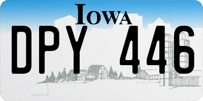 IA license plate DPY446