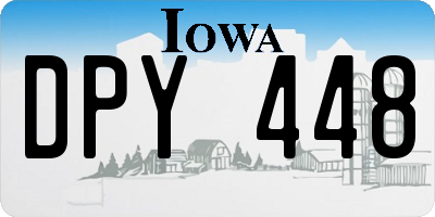 IA license plate DPY448