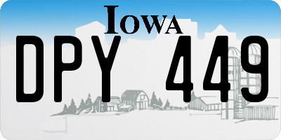 IA license plate DPY449