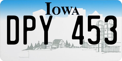 IA license plate DPY453